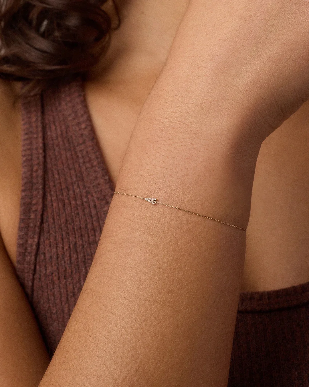 Diamond Pavé Alphabet Bracelet 2